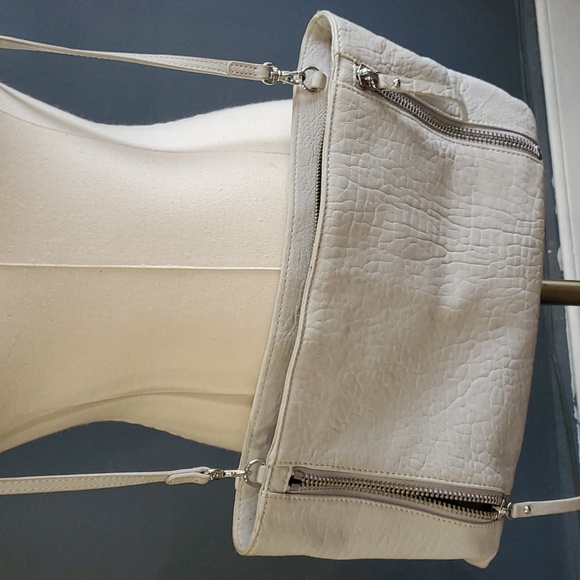 Vince camuto woman's large envelope leather gray silver purse shoulder b… - Picture 11 of 13